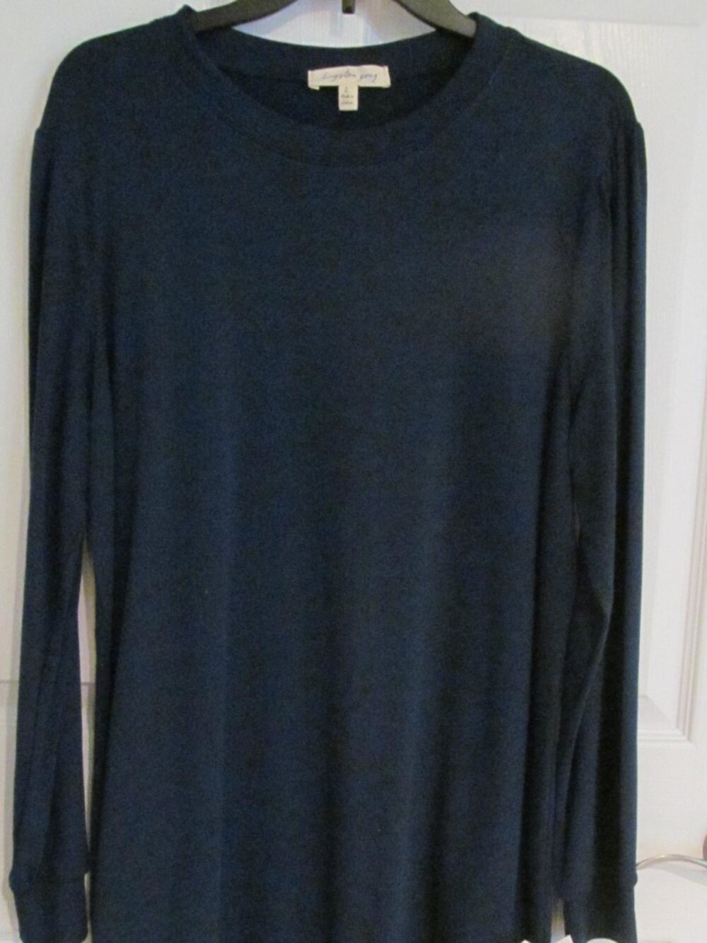 WOMEN'S NAVY SWEATSHIRT DRESS SIZE LARGE BY KINGSTON